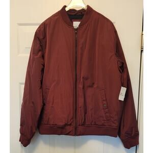 NWT Men’s Old Navy Maroon Bomber Jacket Size XL